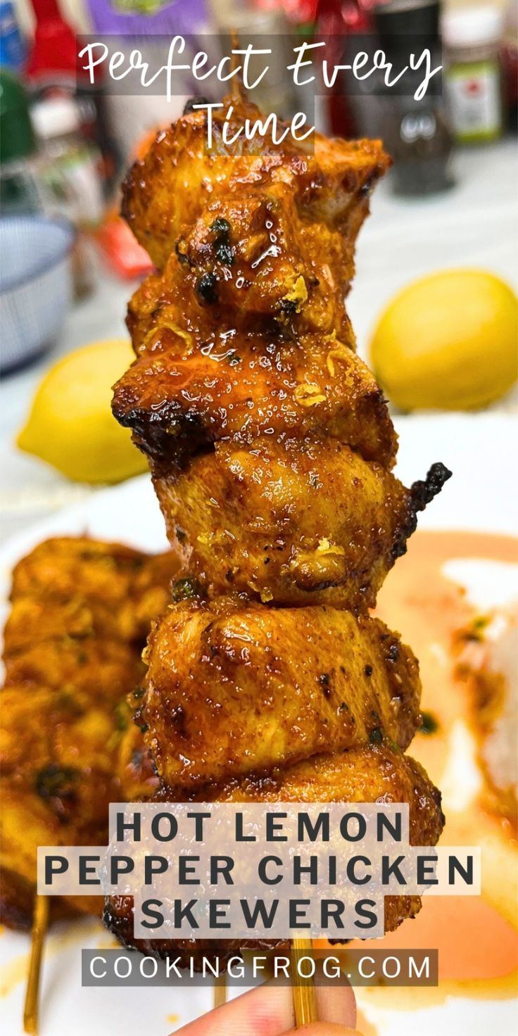 Zesty Lemon Pepper Chicken Skewers: A Flavorful Weeknight Meal